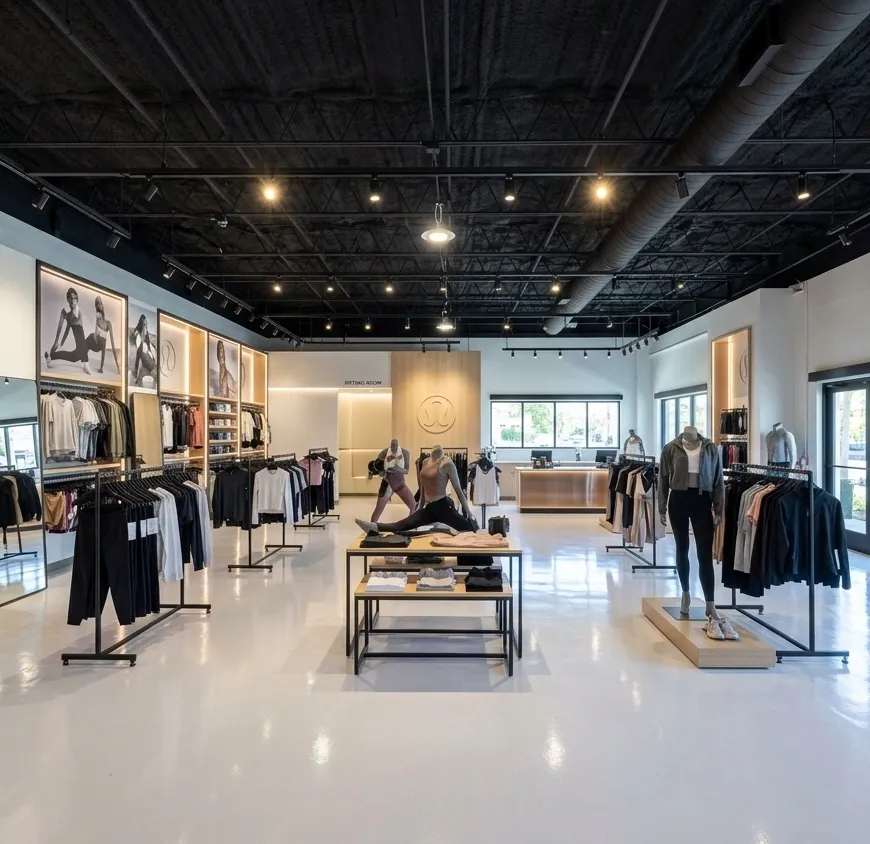Development partner consulting with retail tenant on space planning